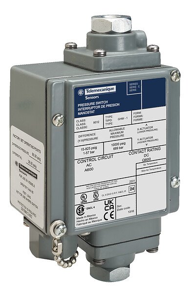Telemecanique 9012GHW1 9012GElectromechanical pressure switch - industify.com Telemecanique 9012GHW1 9012GElectromechanical pressure switch - industify.com